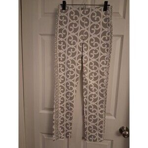Gretchen Scott Arabesque Gripeless Pull-On Pants Size Small S TallLong Geometric